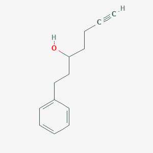 molecular formula C13H16O B2573324 1-Phenylhept-6-yn-3-ol CAS No. 1244479-56-8