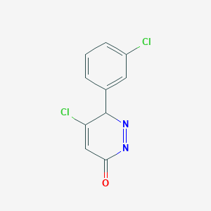 molecular formula C10H6Cl2N2O B2573341 4-Chloro-3-(3-chlorophenyl)-5,6Hpyradazin-6-one CAS No. 883518-71-6; 886497-43-4