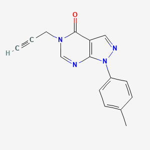 molecular formula C15H12N4O B2573349 1-(4-甲基苯基)-5-丙-2-炔基吡唑并[3,4-d]嘧啶-4-酮 CAS No. 912621-64-8