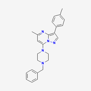 7-(4-Benzylpiperazin-1-yl)-5-methyl-3-(4-methylphenyl)pyrazolo[1,5-a]pyrimidine
