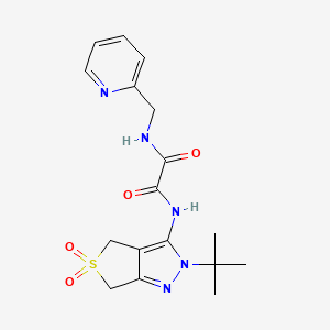 N1-(2-(tert-butyl)-5,5-dioxido-4,6-dihydro-2H-thieno[3,4-c]pyrazol-3-yl)-N2-(pyridin-2-ylmethyl)oxalamide