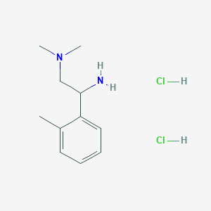 molecular formula C11H20Cl2N2 B2573358 二盐酸[2-氨基-2-(2-甲基苯基)乙基]二甲胺 CAS No. 2193059-62-8