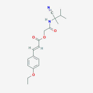 [2-[(2-Cyano-3-methylbutan-2-yl)amino]-2-oxoethyl] (E)-3-(4-ethoxyphenyl)prop-2-enoate