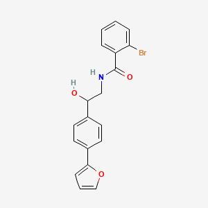 molecular formula C19H16BrNO3 B2573365 2-溴-N-{2-[4-(呋喃-2-基)苯基]-2-羟乙基}苯甲酰胺 CAS No. 2097925-90-9