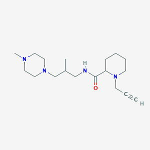 N-[2-Methyl-3-(4-methylpiperazin-1-yl)propyl]-1-prop-2-ynylpiperidine-2-carboxamide