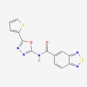 N-(5-(thiophen-2-yl)-1,3,4-oxadiazol-2-yl)benzo[c][1,2,5]thiadiazole-5-carboxamide
