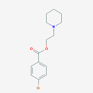 molecular formula C14H18BrNO2 B257338 4-Bromo-benzoic acid 2-piperidin-1-yl-ethyl ester 