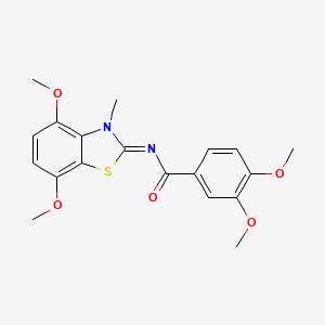 N-(4,7-dimethoxy-3-methyl-1,3-benzothiazol-2-ylidene)-3,4-dimethoxybenzamide