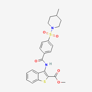 Methyl 3-(4-((4-methylpiperidin-1-yl)sulfonyl)benzamido)benzo[b]thiophene-2-carboxylate