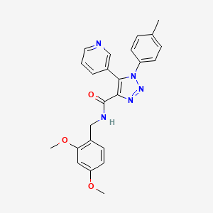 molecular formula C24H23N5O3 B2573382 N-(2-fluorophenyl)-2-[3-hydroxy-3-(4-methylphenyl)-2-oxo-2,3-dihydro-1H-indol-1-yl]acetamide CAS No. 1207053-37-9
