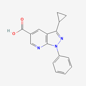 3-cyclopropyl-1-phenyl-1H-pyrazolo[3,4-b]pyridine-5-carboxylic acid