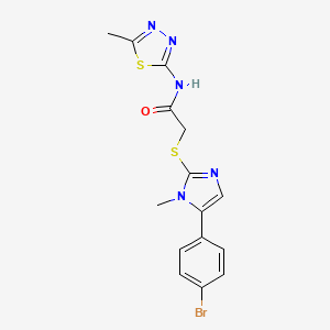 2-((5-(4-bromophenyl)-1-methyl-1H-imidazol-2-yl)thio)-N-(5-methyl-1,3,4-thiadiazol-2-yl)acetamide