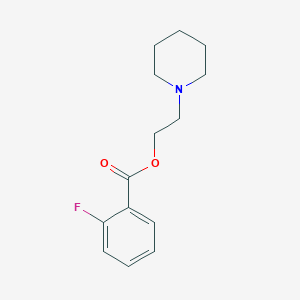 molecular formula C14H18FNO2 B257340 2-Piperidin-1-ylethyl 2-fluorobenzoate 