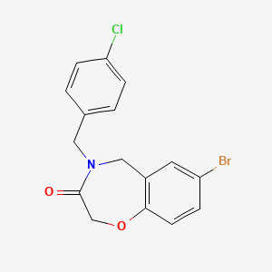 7-bromo-4-(4-chlorobenzyl)-4,5-dihydro-1,4-benzoxazepin-3(2H)-one