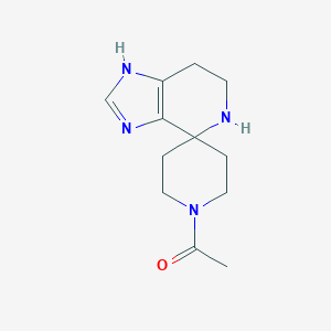 molecular formula C12H18N4O B2573408 1-(3,5,6,7-四氢-1'H-螺[咪唑并[4,5-c]吡啶-4,4'-哌啶]-1'-基)乙酮 CAS No. 65092-21-9