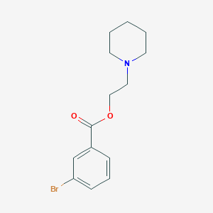 molecular formula C14H18BrNO2 B257341 3-Bromo-benzoic acid 2-piperidin-1-yl-ethyl ester 