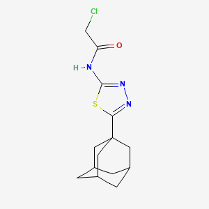 molecular formula C14H18ClN3OS B2573412 N-[5-(1-adamantyl)-1,3,4-thiadiazol-2-yl]-2-chloroacetamide CAS No. 392240-94-7