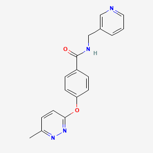 molecular formula C18H16N4O2 B2573417 4-((6-methylpyridazin-3-yl)oxy)-N-(pyridin-3-ylmethyl)benzamide CAS No. 1251577-37-3