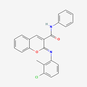 (2Z)-2-[(3-chloro-2-methylphenyl)imino]-N-phenyl-2H-chromene-3-carboxamide