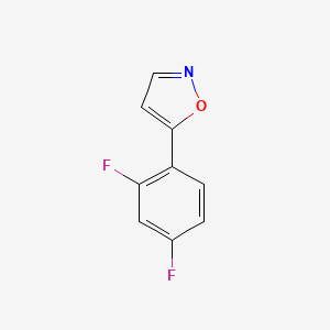 molecular formula C9H5F2NO B2573420 5-(2,4-二氟苯基)异噁唑 CAS No. 138716-46-8