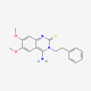 4-imino-6,7-dimethoxy-3-phenethyl-3,4-dihydro-2(1H)-quinazolinethione
