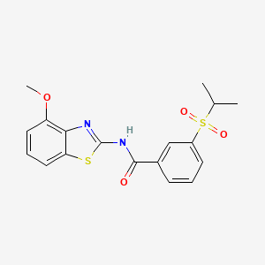 3-(isopropylsulfonyl)-N-(4-methoxybenzo[d]thiazol-2-yl)benzamide