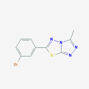 molecular formula C10H7BrN4S B257343 6-(3-Bromophenyl)-3-methyl[1,2,4]triazolo[3,4-b][1,3,4]thiadiazole 