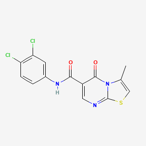 molecular formula C14H9Cl2N3O2S B2573430 N-(3,4-二氯苯基)-3-甲基-5-氧代-5H-噻唑并[3,2-a]嘧啶-6-甲酰胺 CAS No. 851945-49-8