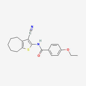 N-(3-cyano-5,6,7,8-tetrahydro-4H-cyclohepta[b]thiophen-2-yl)-4-ethoxybenzamide