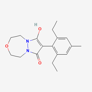 8-(2,6-diethyl-4-methylphenyl)-9-hydroxy-1,2,4,5-tetrahydro-7H-pyrazolo[1,2-d][1,4,5]oxadiazepin-7-one