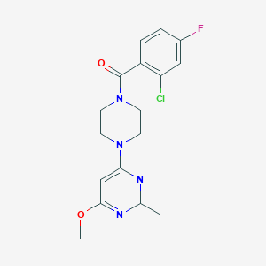 B2573435 4-[4-(2-chloro-4-fluorobenzoyl)piperazin-1-yl]-6-methoxy-2-methylpyrimidine CAS No. 946248-20-0