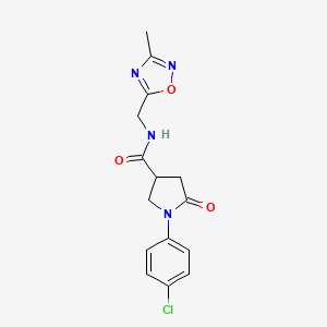 1-(4-chlorophenyl)-N-((3-methyl-1,2,4-oxadiazol-5-yl)methyl)-5-oxopyrrolidine-3-carboxamide