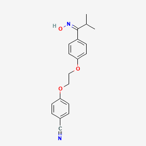 molecular formula C19H20N2O3 B2573456 (Z)-4-(2-(4-(1-(hydroxyimino)-2-methylpropyl)phenoxy)ethoxy)benzonitrile CAS No. 328539-33-9