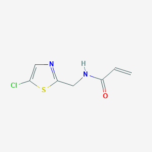 molecular formula C7H7ClN2OS B2573459 N-[(5-Chloro-1,3-thiazol-2-yl)methyl]prop-2-enamide CAS No. 2169092-01-5