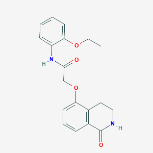 molecular formula C19H20N2O4 B2573460 N-(2-ethoxyphenyl)-2-[(1-oxo-3,4-dihydro-2H-isoquinolin-5-yl)oxy]acetamide CAS No. 886950-40-9