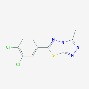 molecular formula C10H6Cl2N4S B257347 6-(3,4-Dichlorophenyl)-3-methyl[1,2,4]triazolo[3,4-b][1,3,4]thiadiazole 