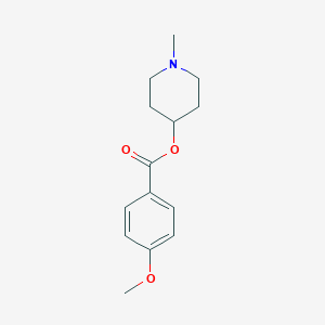 molecular formula C14H19NO3 B257348 1-Methyl-4-piperidinyl 4-methoxybenzoate 