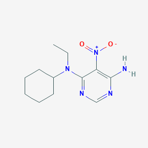 4-N-cyclohexyl-4-N-ethyl-5-nitropyrimidine-4,6-diamine