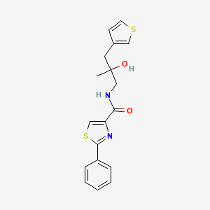 N-[2-hydroxy-2-methyl-3-(thiophen-3-yl)propyl]-2-phenyl-1,3-thiazole-4-carboxamide