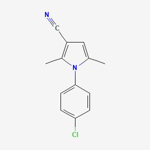 molecular formula C13H11ClN2 B2573489 1-(4-chlorophenyl)-2,5-dimethyl-1H-pyrrole-3-carbonitrile CAS No. 866152-54-7