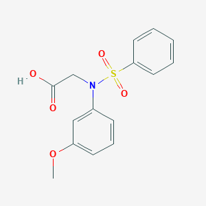 N-(3-methoxyphenyl)-N-(phenylsulfonyl)glycine