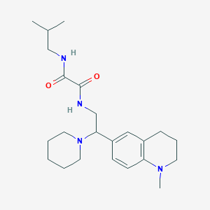 molecular formula C23H36N4O2 B2573499 N-异丁基-N'-[2-(1-甲基-1,2,3,4-四氢喹啉-6-基)-2-哌啶-1-基乙基]乙二酰胺 CAS No. 922040-60-6