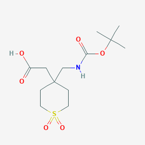 2-(4-(((tert-Butoxycarbonyl)amino)methyl)-1,1-dioxidotetrahydro-2H-thiopyran-4-yl)acetic acid