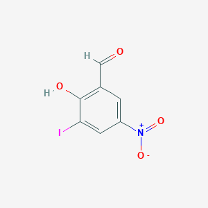 molecular formula C7H4INO4 B2573510 2-Hydroxy-3-iodo-5-nitrobenzaldehyde CAS No. 70331-81-6