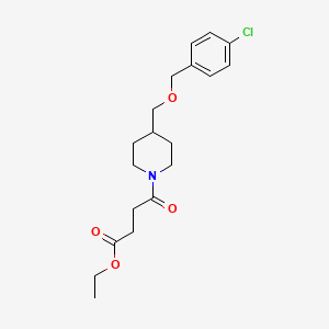 Ethyl 4-(4-(((4-chlorobenzyl)oxy)methyl)piperidin-1-yl)-4-oxobutanoate