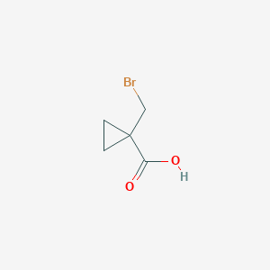 molecular formula C5H7BrO2 B2573529 1-(Bromomethyl)cyclopropanecarboxylic acid CAS No. 56834-40-3