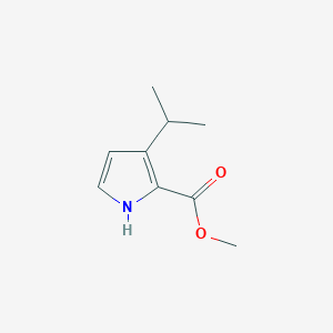 molecular formula C9H13NO2 B2573536 Methyl 3-isopropyl-1H-pyrrole-2-carboxylate CAS No. 1361939-11-8