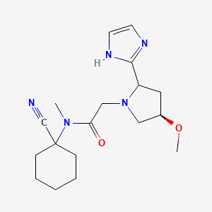 N-(1-Cyanocyclohexyl)-2-[(4R)-2-(1H-imidazol-2-yl)-4-methoxypyrrolidin-1-yl]-N-methylacetamide