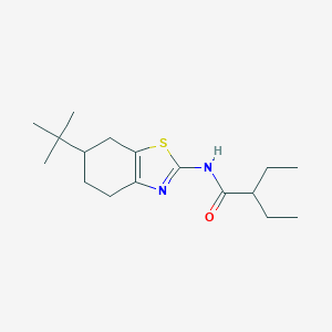 molecular formula C17H28N2OS B257354 N-(6-tert-butyl-4,5,6,7-tetrahydro-1,3-benzothiazol-2-yl)-2-ethylbutanamide 