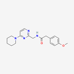 2-(4-methoxyphenyl)-N-((4-(piperidin-1-yl)pyrimidin-2-yl)methyl)acetamide